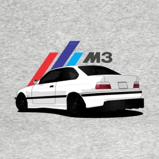 Bmw E36 M3 White T-Shirt